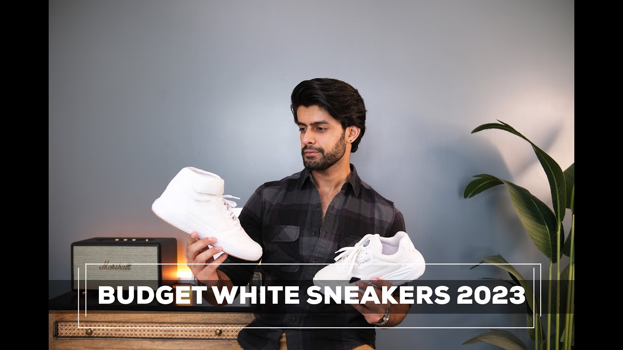 5 BEST BUDGET PLAIN WHITE SNEAKERS UNDER 1000 | 3 Best Sneakers Oufit for  Men - YouTube